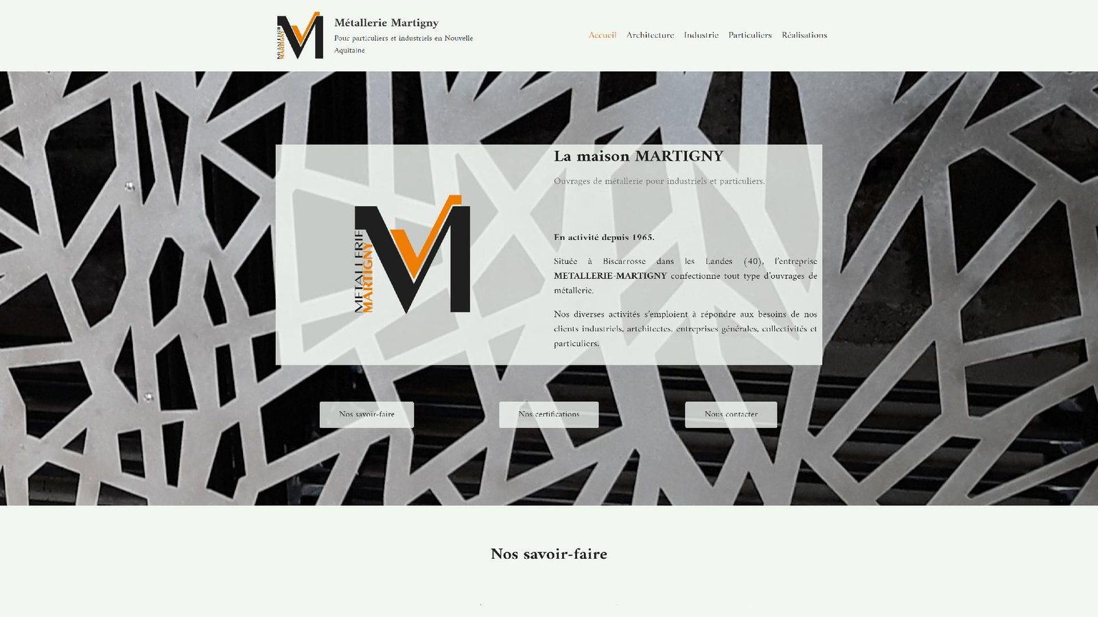 Site Métallerie Martigny